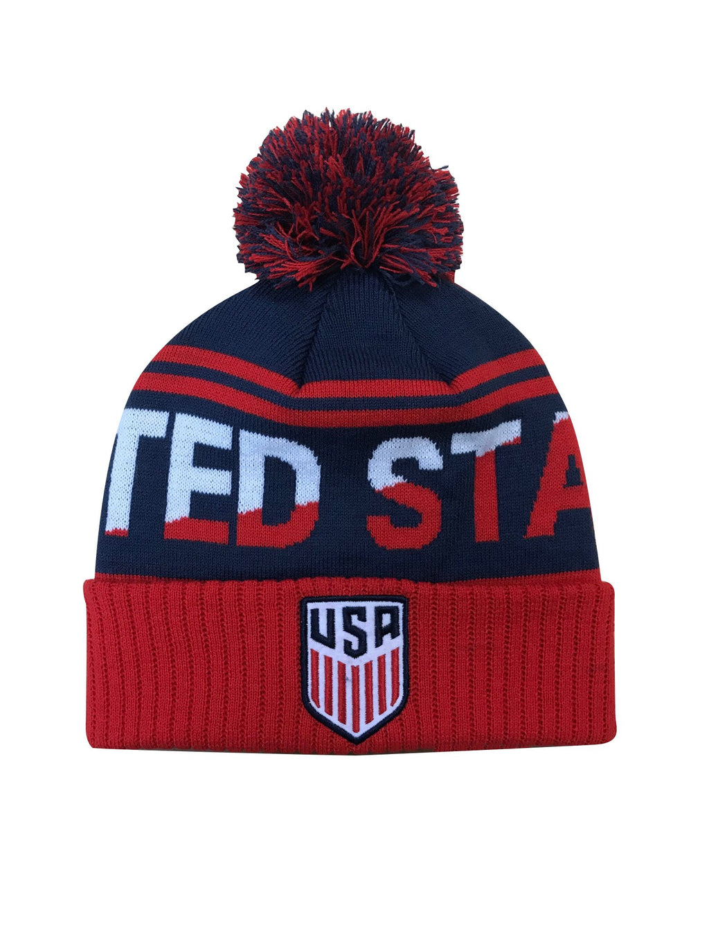 U.S. Soccer Solid Cuff Pom Beanie