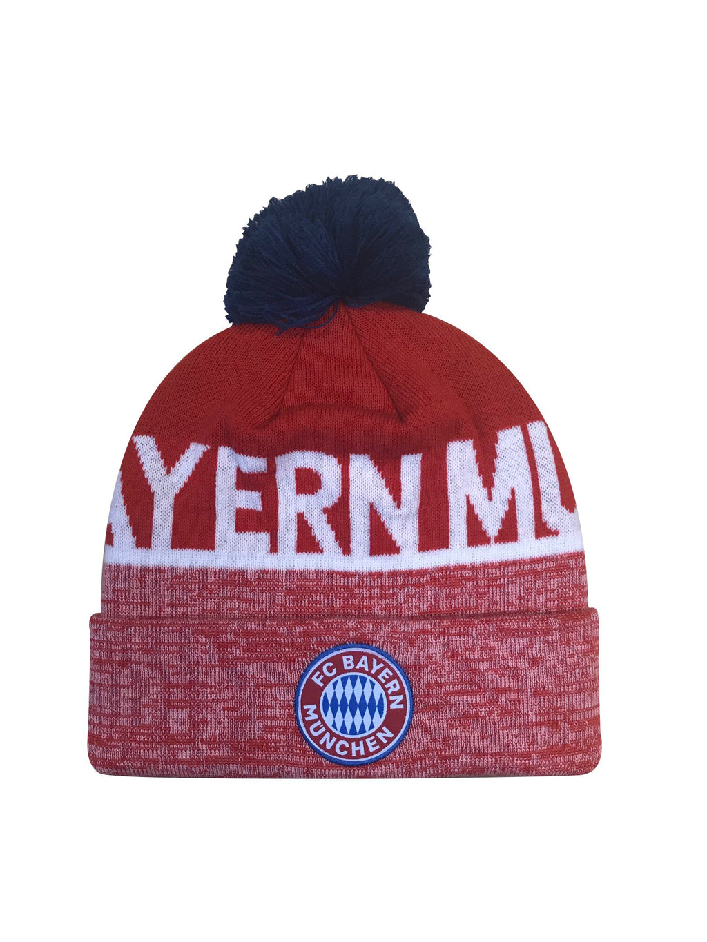 FC Bayern München Heathered Cuff Pom Beanie