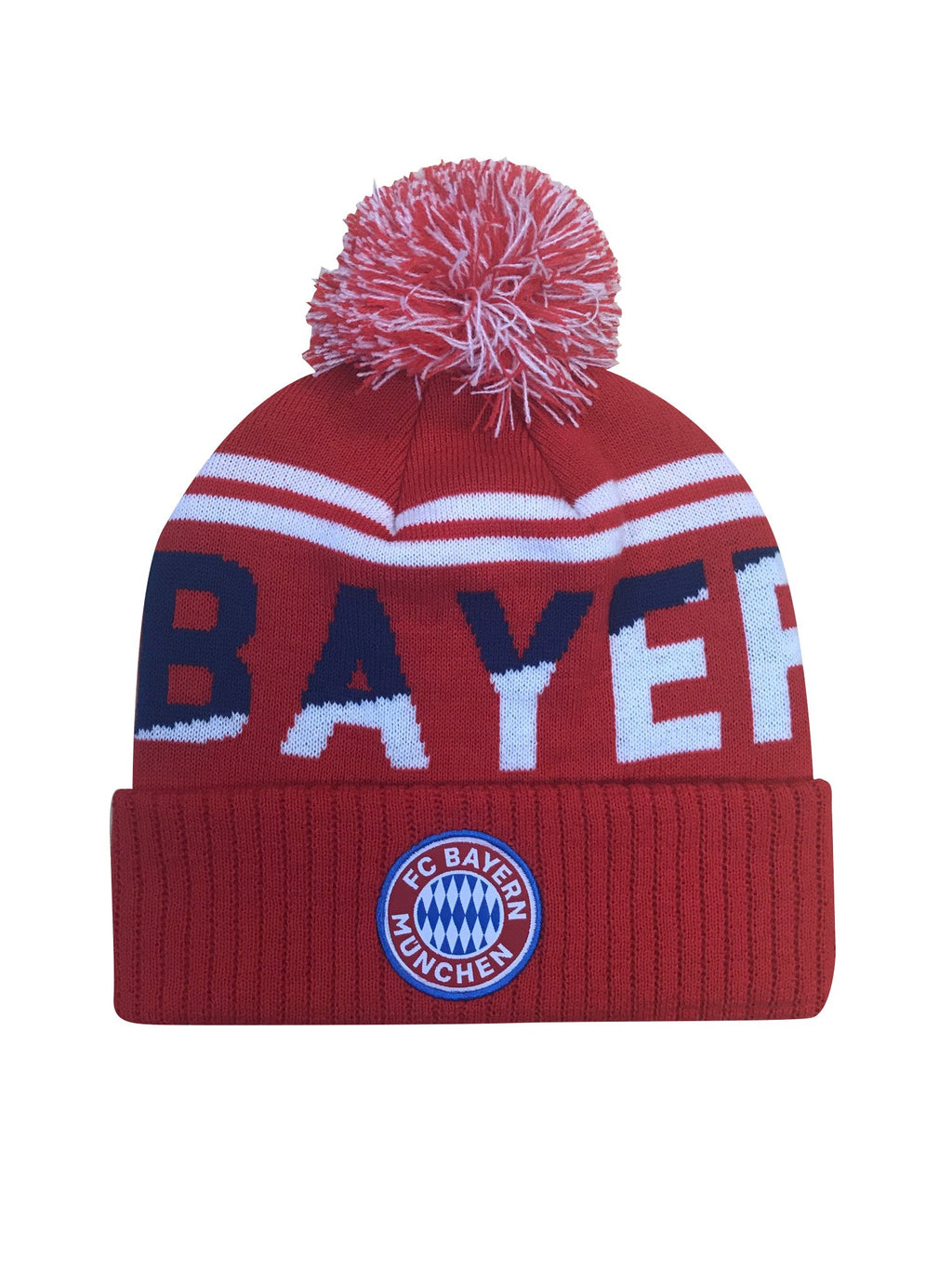 FC Bayern München Solid Cuff Pom Beanie